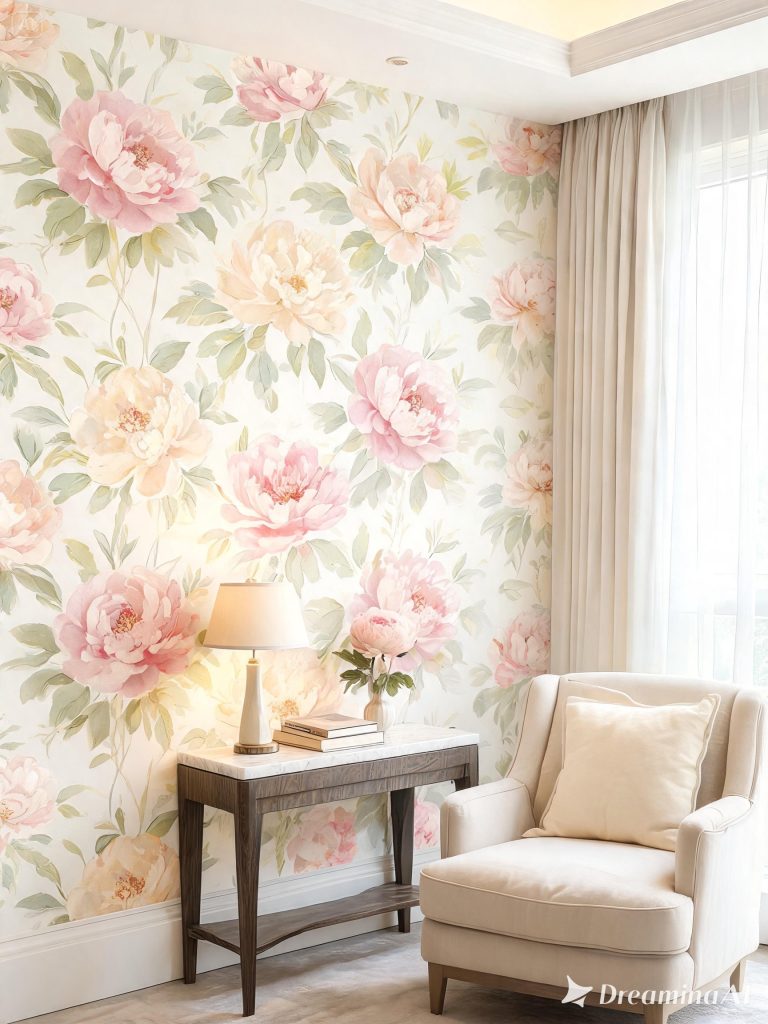 Watercolor Peony Wallpaper