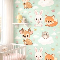 Cute Animal Nursery Wallpaper