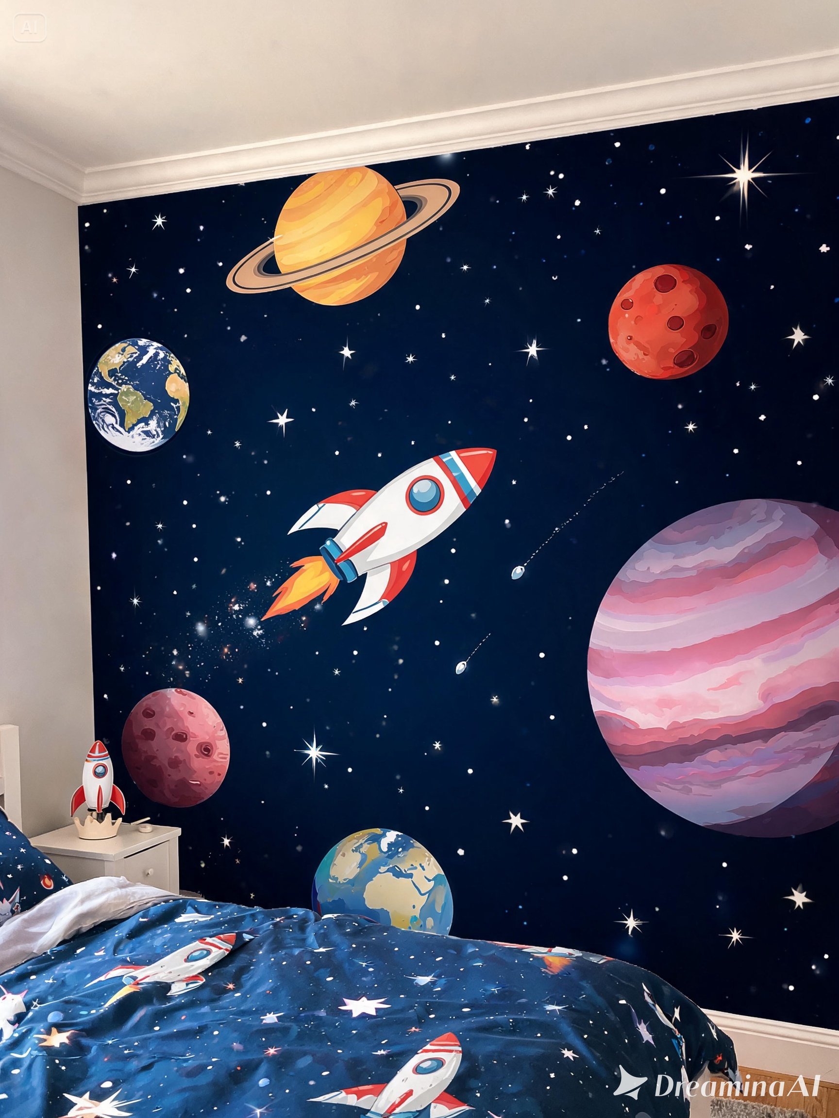 Space Adventure Kids Wallpaper
