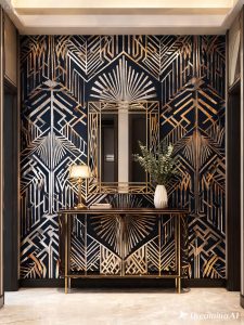 Art Deco Metallic Wallpaper