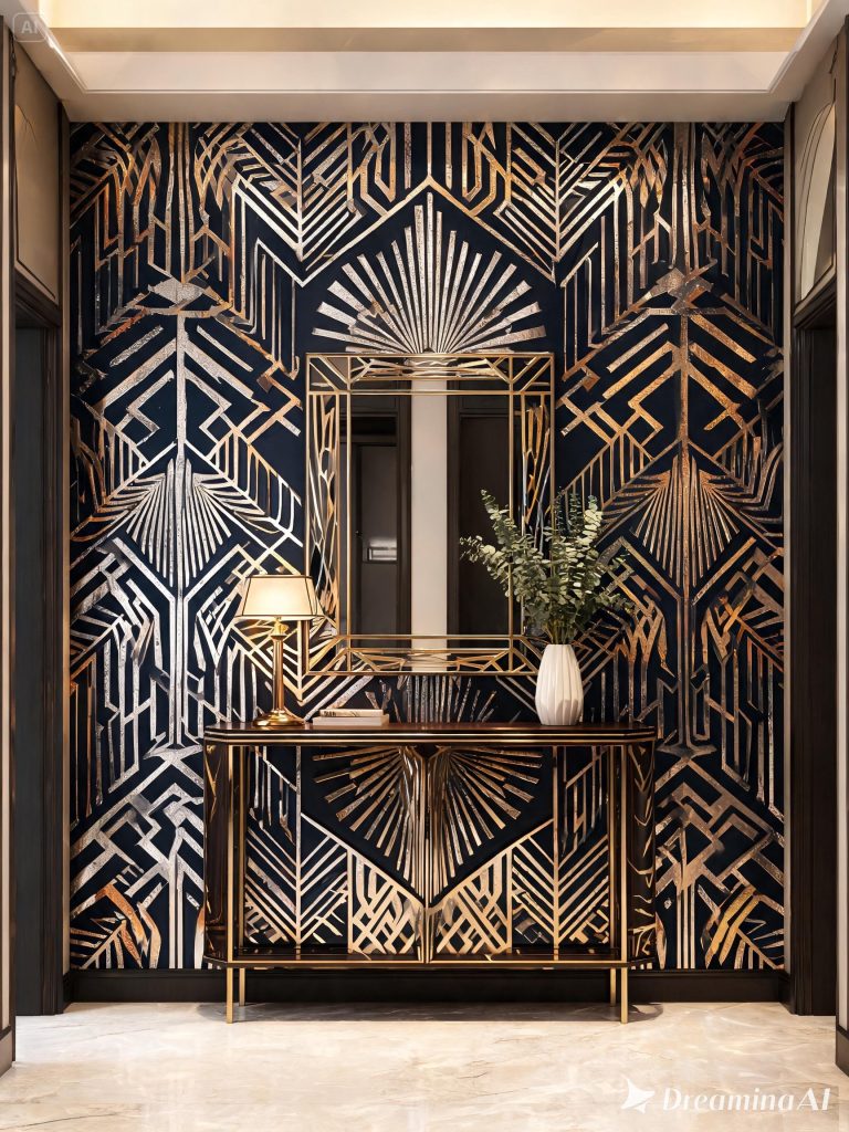 Art Deco Metallic Wallpaper