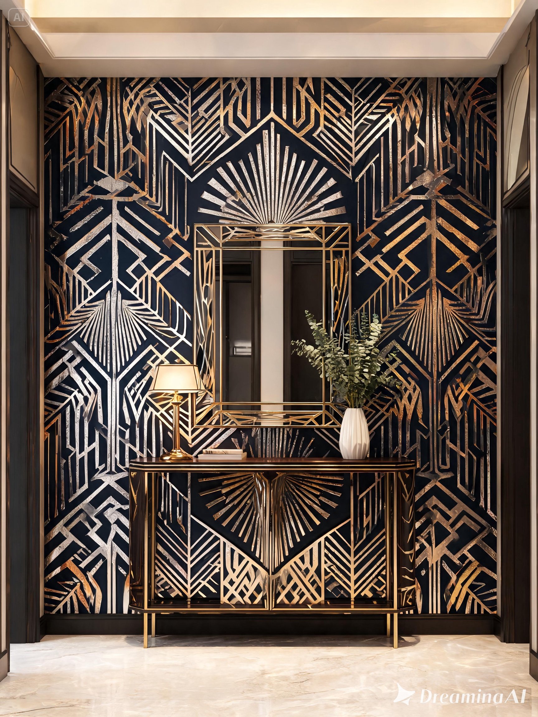 Art Deco Metallic Wallpaper