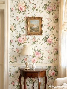 Vintage Rose Garden Wallpaper