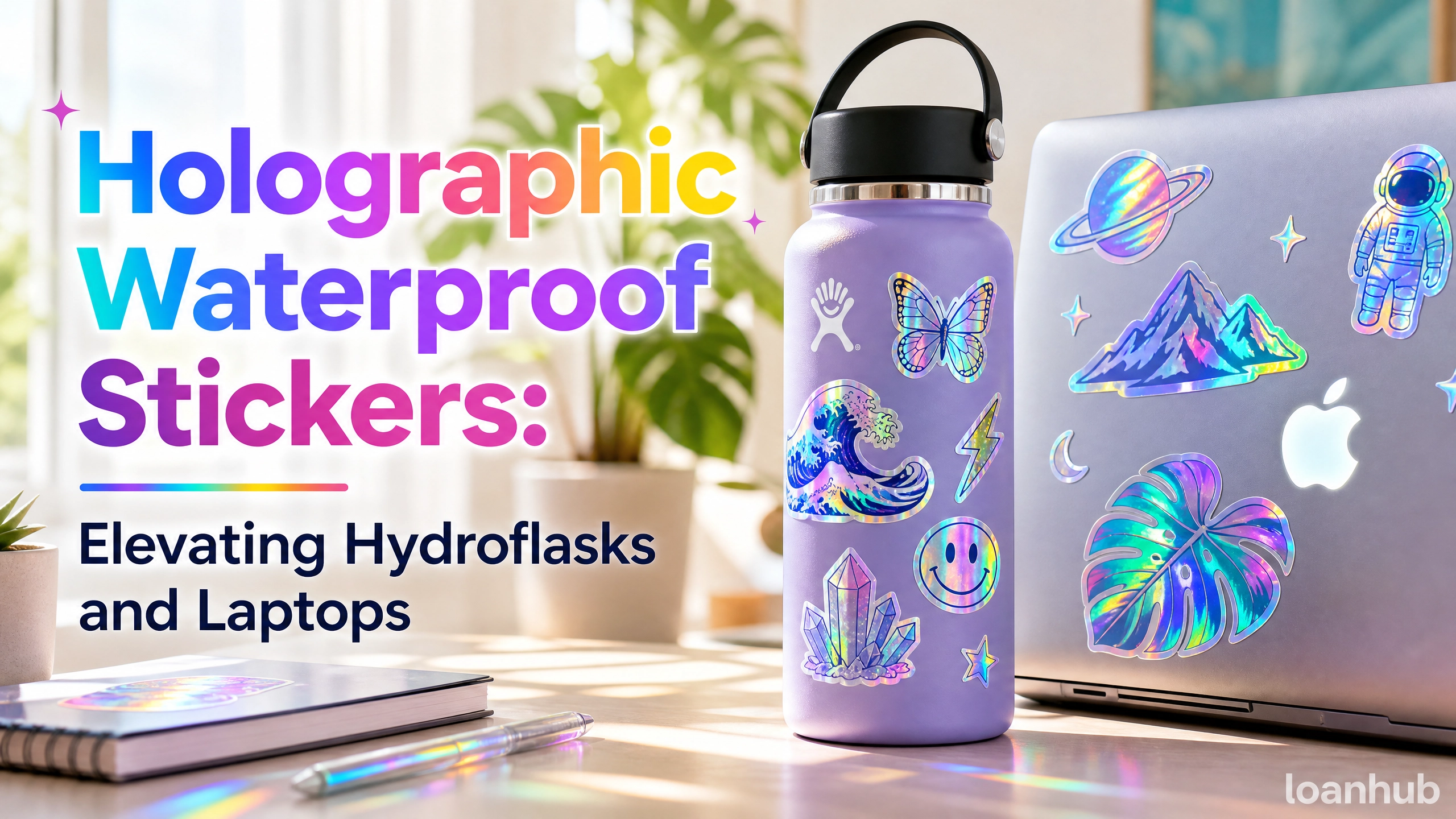Holographic Waterproof Stickers: Elevating Hydroflasks and Laptops