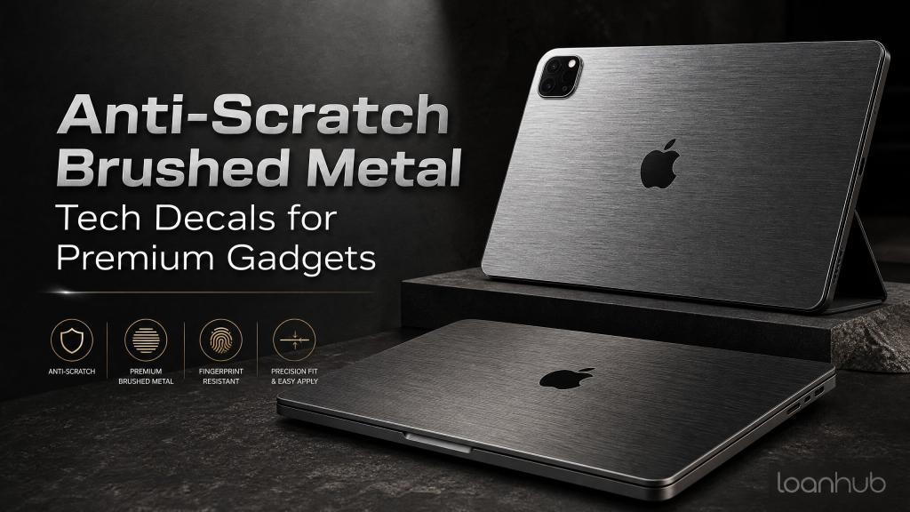 Anti-Scratch Brushed Metal Tech Decals for Premium Gadgets